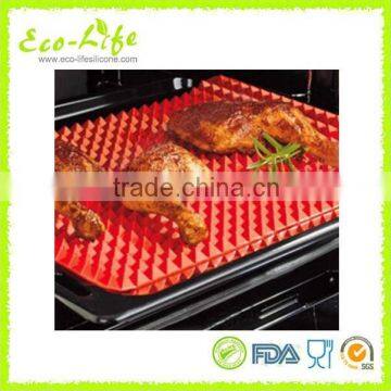 Silicone Cooking Mat Kitchen Utensils New Pyramid Pan Fat Reducing Textured Non Stick