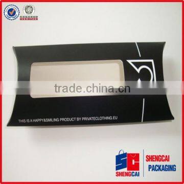 New Design Paper Box With Window Custom Paper Pillow Box With Logo Print Small Pillow Box photo-4