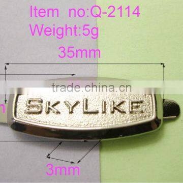 Qifeng Handbag Locks and Hardware Wholesale Metal Clothing Labels Metal Tag Q-2114