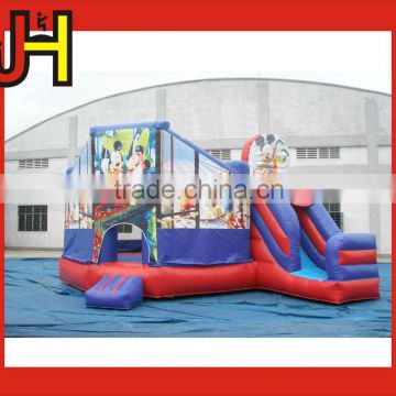 CE&SGS Certification 0.55MM PVC Tarpaulin Material Mickey Mouse Inflatable Slide Bouncer For Sale