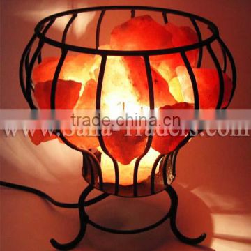 Iron Stand Lamp , Salt Chunks , Salt Lamps , Design Salt Lamp ,