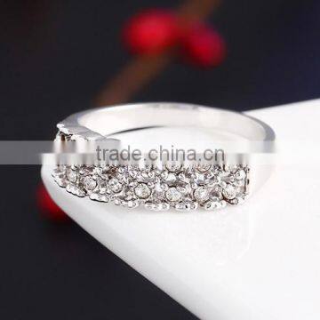 Free Shipping Silver Plated Clear Crystal 1gram Gold Rings 2016 photo-3