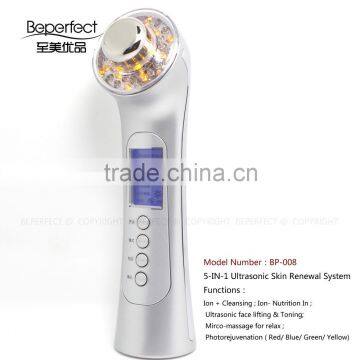 rechargeable nagetive ion ultrasonic beauty & health instrument Increased circulation