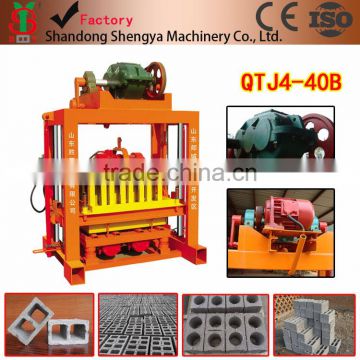 hollow block/paver brick making machine made in China(QTJ4-40))