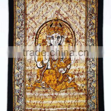 God Ganesha Wall Hanging Wall Decor Twin Size Tapestries Bedspread Indian Mandala Tapestry