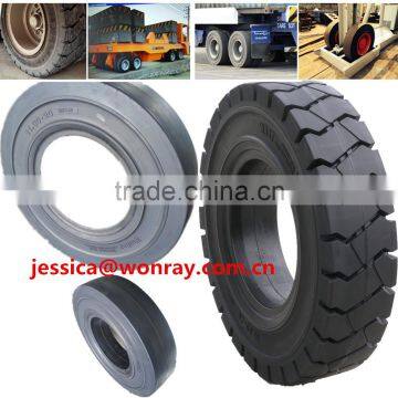 solid rubber tires bullet proof tire 10.00-20 tires from China