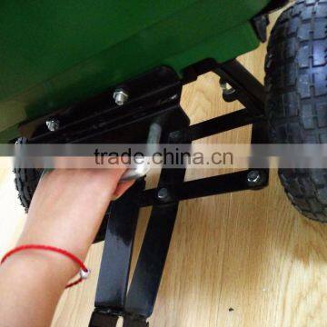 Gorilla Carts Lawn Tractor Attachments Heavy Duty Garden Poly Dump Cart 2 In 1 photo-6