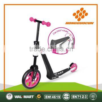 2 in 1 scooter for kids for Europe EN71 PU wheels kick scooters heavy duty