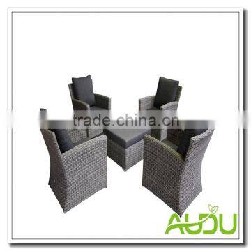 Audu 5 Pieces Outdoor Grey Patio Dining Set