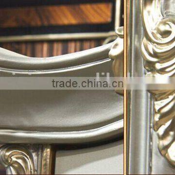 European Style Living Room Furniture Wine Cabinet, Elegant Wood Carved Showcase, Glass Door Storage Cabinet (BF01-ML040) photo-2