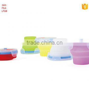 Food Grade Portable Convenient Collapsible Houseware Silicone Foldable Lunch Box photo-4