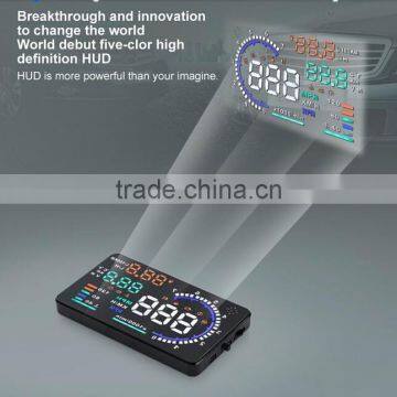 2016 New 5.5" Screen A8 Auto Car HUD Head Up Display KM/h & MPH Overspeed Warning Alarm System Car Speed Head UP LED Display photo-2