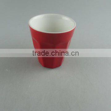 Cheap stocked glazed round ceramic cup ,coffee cup without handle