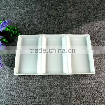 Wholesale Chaozhou 3 Oblong Home Goods Dinnerware White Porcelain Afternoon Tea Plate photo-2