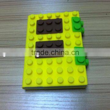 A6 Size Block Building Silicone book coverBrick Block Case for Diary