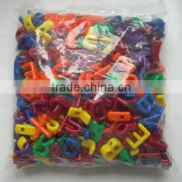 Small plastic alphabet letter toys as a gift