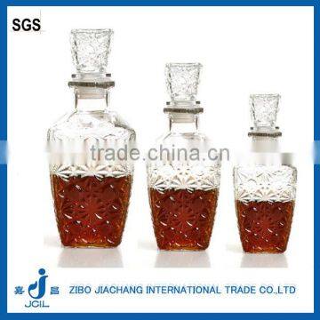 empty glass rum bottles with stopper TY41