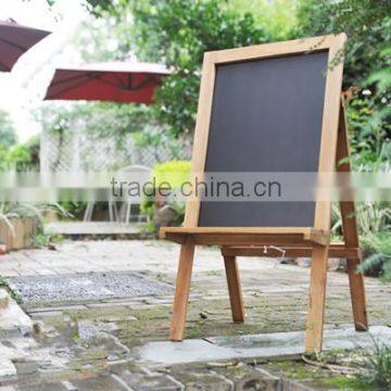 Natural colore handmade display standing wooden black board