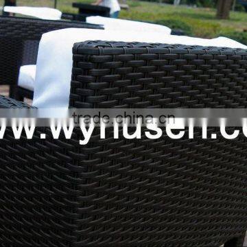Rattan Dining Set With Rectangle Table and Chairs Outdoor Furniture photo-4