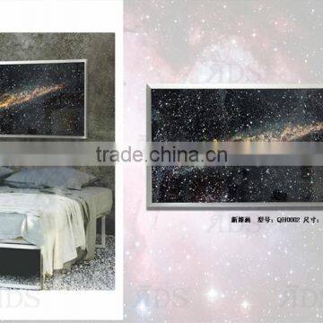 Framed Handmade Lacquer Decor Painting Outer Space for Home Decoration photo-2