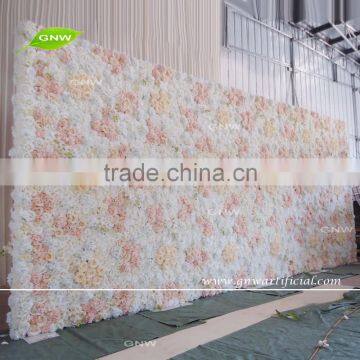GNW FLW1609013 Wedding supplies roll up pink flower wall cloth