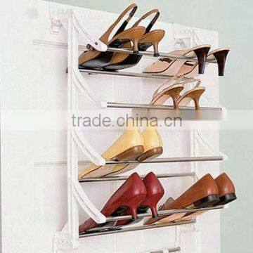 OVER THE DOOR SHOE RACK WITH HOOKS