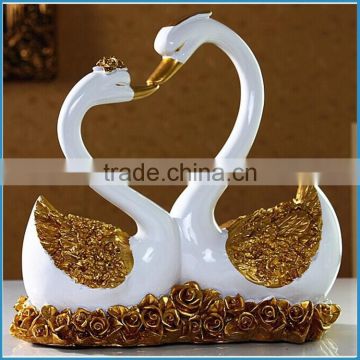 Couple resin swan wedding favor, resin ornaments