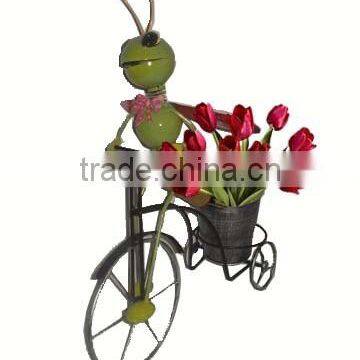 YS10402 Cute ladybird garden metal wheelbarrow planter made in Xiamen