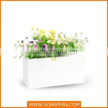 Home Decorative White Fiberglass Garden Flower Pot