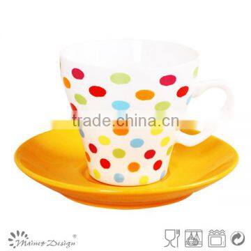 Cup Saucer Handpainting Top Sale Relaxation and Antique Style With Dots photo-4
