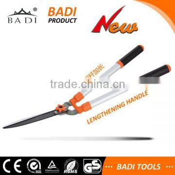 BD-HS025 2016 new lengthening aluminum handle teflon blade garden pruning hedge shear