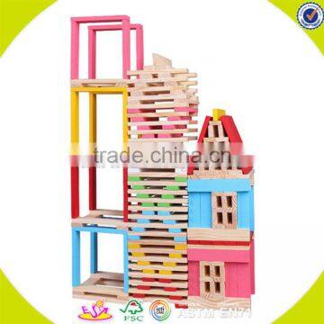 Wholesale Hot Sale 150 Pcs Wooden Building Bricks Game Toy Brain Training Wooden Toddler Building Bricks Game Toy W13D153 photo-2