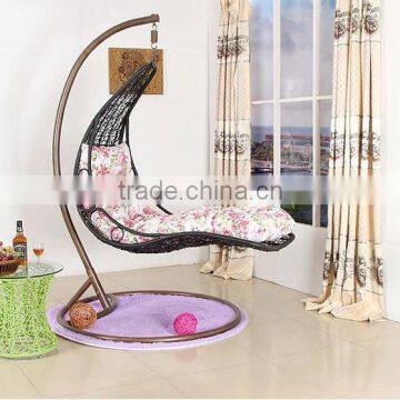 Rattan hanging chair/garden swing chairs /indoor swing chair with stand