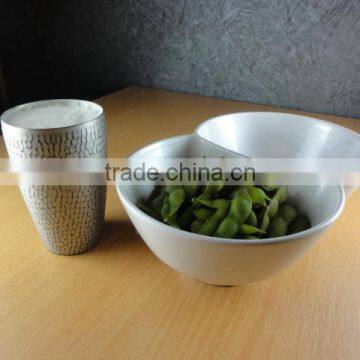 Twin Rice Bowl Double Bowl for Japanese Food Edamame Bowl for Cafeteria photo-2