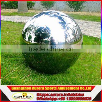 custom made double layer giant inflatable silver ball disco mirror ball for promotion