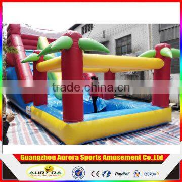 happy jumping inflatble water slide/ new design inflatable dry slide