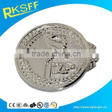 Zinc Alloy Silver Billiard Ball Medal Sports Medal With Ribbon photo-3