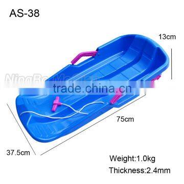 Kids Thicken Plastic Winter Sports Skiing Boards Snow Sledge Pad Sled with seat brake safe sled