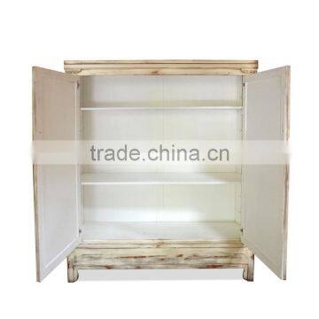 Cabinet Wardrobe Oriental 2 Doors White Antique Mahogany Wood Furniture, Wooden Furniture Japan Style photo-3