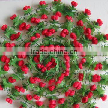 2 meters 60 rose flower head artificial garland
