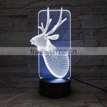 UCHOME Deer Shape Lamp Christmas Gift 3D Illusion Lamps photo-2