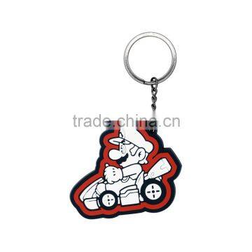 Newest fashion Silicon keychain Soft 3D pvc keychain Rubber keychain