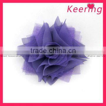 purple fabric flower for shoe upper decoration WSF-251