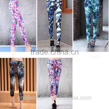 china supplier sexy high Elasticity yoga pants womens 2016 sublimated