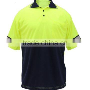 Custom Safety Workwear Reflective Stripes Hi Vis Safety Polo Shirt photo-4