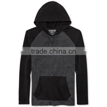 Custom colorblock pullover men's raglan sleeve wholesale hoodies