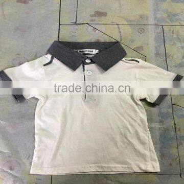 Wholesale Baby Clothing Set 2017 Grey Overalls and Polo Tee Shirt Cotton Suits photo-2