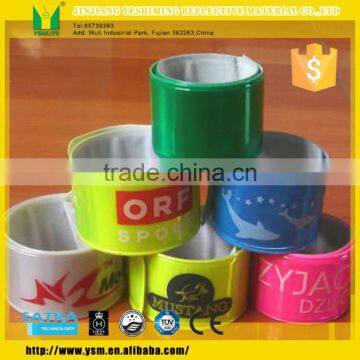 Promotional PVC reflective plastic slap wrap/magic armband/wristband/snap band