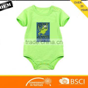 Newborn Clothes Short Sleeve Infant Product Cotton Baby Romper With Printing photo-4