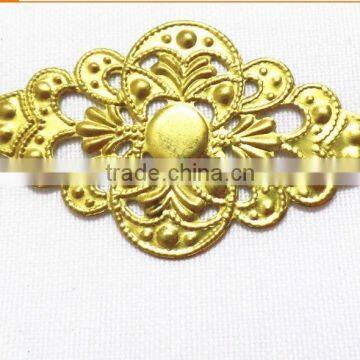 hollow rhombus flower jewelry accessories brass flower jewelry component fashion garment accessories